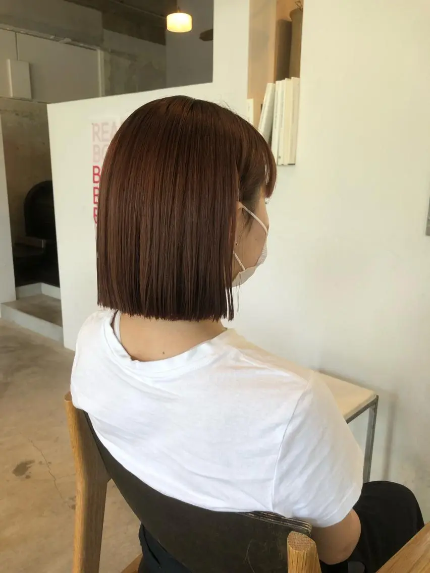 ショート ワンレンボブ ボブ 竹内 絢香のヘアスタイル