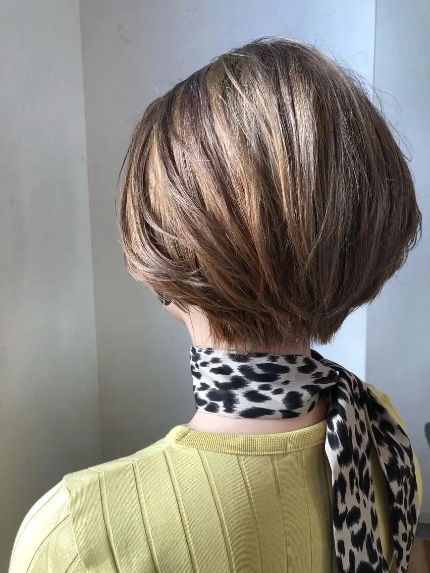 ショート カラー ダブルカラー ボブ TOWA 野村　コウダイのヘアスタイル