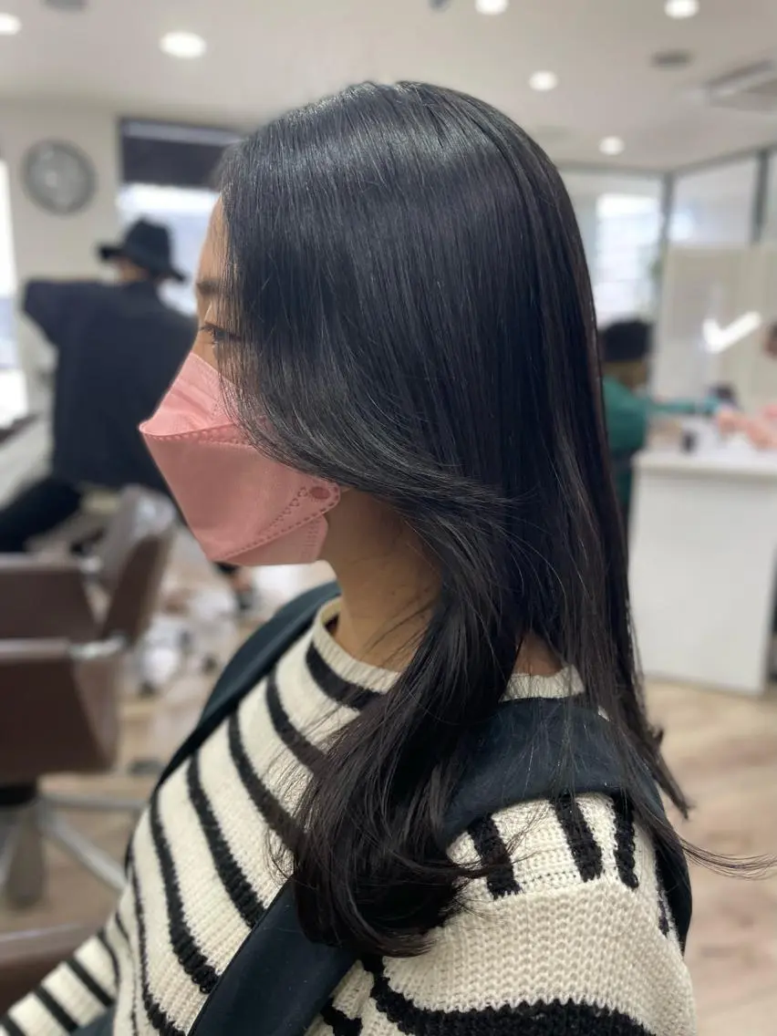 ロング 韓国風ヘア トリートメント たなか りなのヘアスタイル
