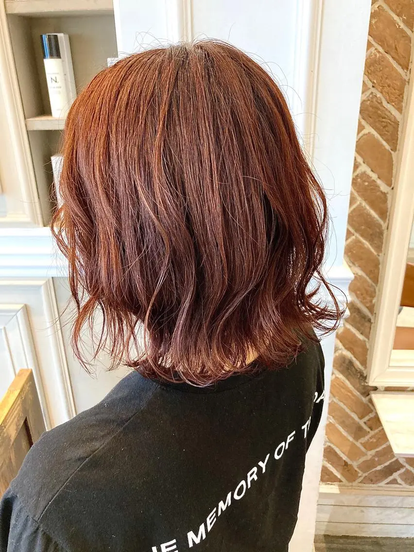 ショート カラー ブリーチ オレンジ ヘアカラー トリートメント 高木 陽平のヘアスタイル