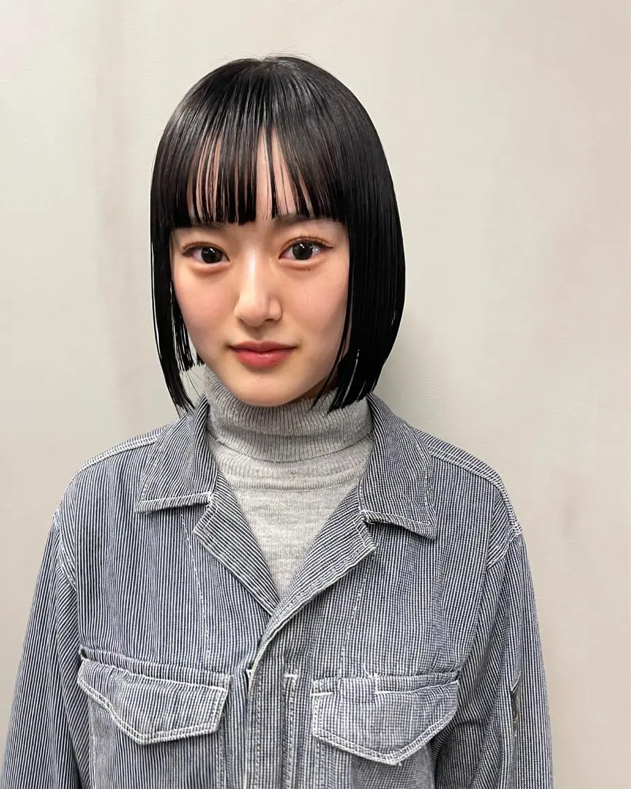 ミディアム カラー パーマ ヘアアレンジ メンズ キッズ ネイル マツエク・マツパ アイブロウ ボブ tatsumi/ボブ ウルフ/レイヤーのヘアスタイル