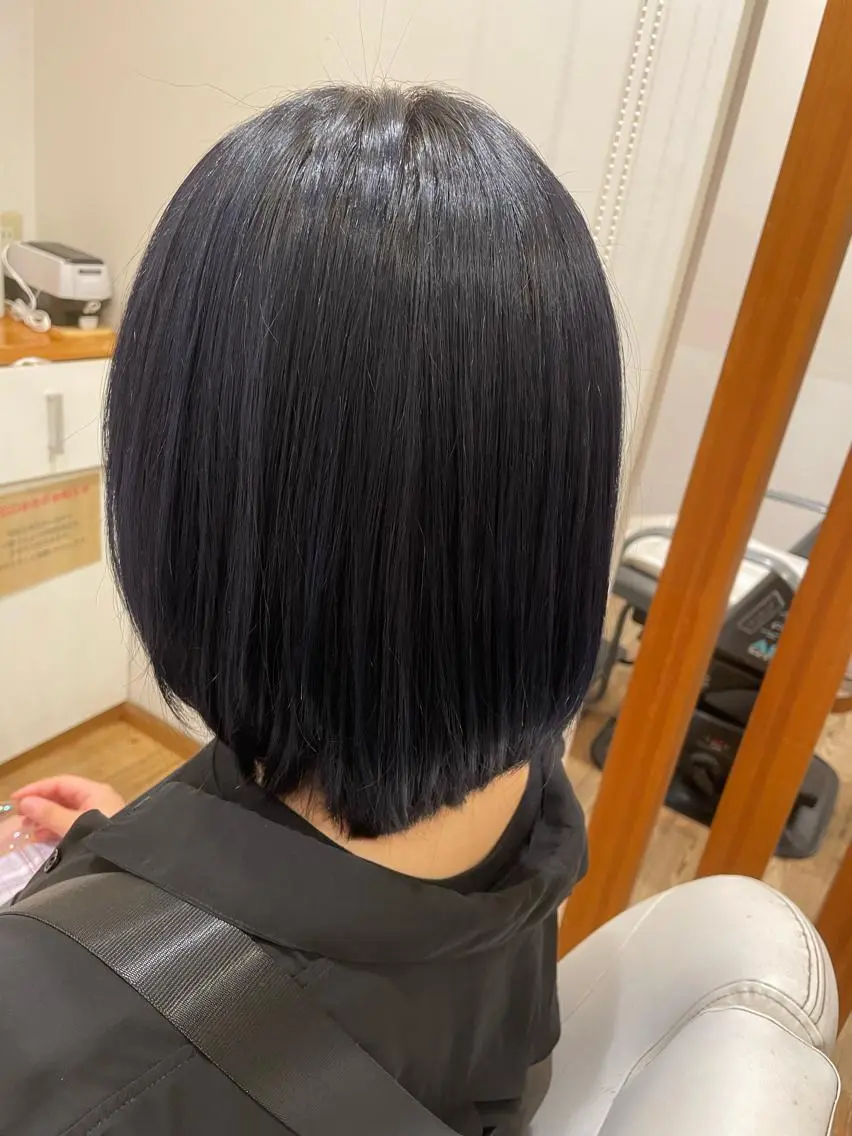 ミディアム カラー ネイビーカラー ROSSO北赤羽 アラカワのヘアスタイル