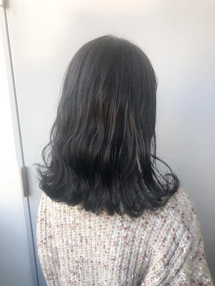 セミロング カラー パーマ ヘアアレンジ メンズ キッズ ネイル マツエク・マツパ グレージュ 当日予約⭕️ Rene’のヘアスタイル