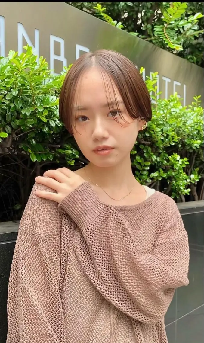 ショート カラー ハンサムショート ショートヘア カット ヘアカラー トリートメント ボブ/縮毛矯正/ レイヤー/塚田のヘアスタイル