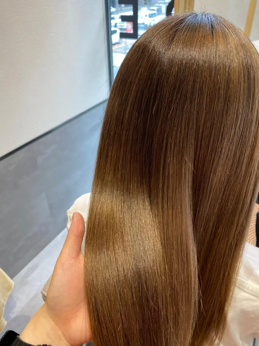 ロング カラー カット ヘアカラー やまぐち あやみのヘアスタイル
