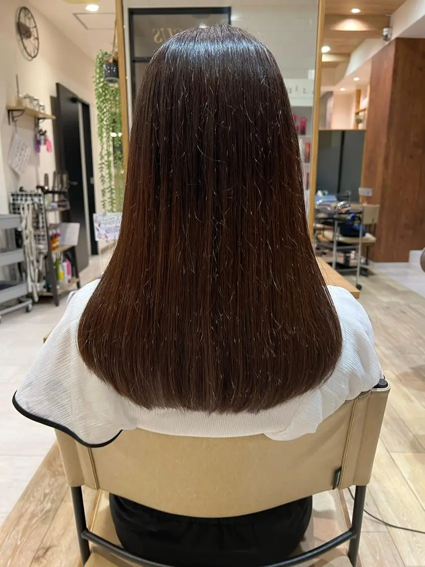 ロング ヘアカラー トリートメント 韓国ヘア🇰🇷 増田夏希のヘアスタイル