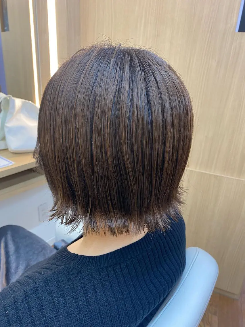 ショート ヘアアレンジ 切りっぱなしボブ ボブ ショートヘア 韓国ヘア sasugaのヘアスタイル