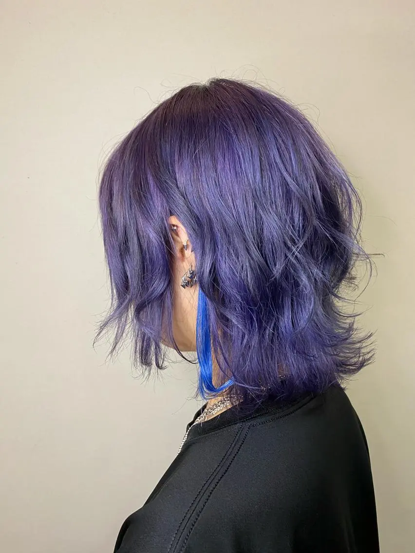 ミディアム ヘアカラー ゆぴ☾‪/推しカラー /ハイトーンのヘアスタイル