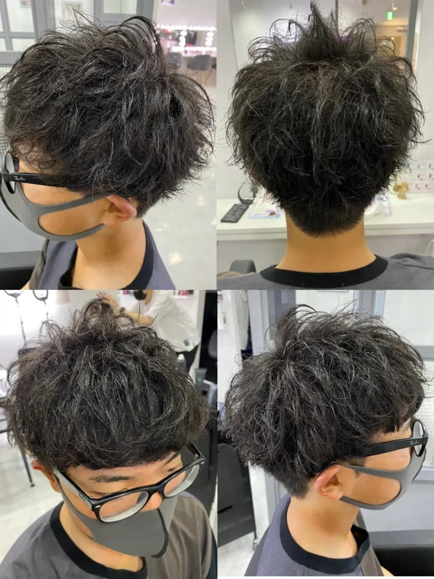 ショート カラー パーマ ヘアアレンジ メンズ カット 🔥メンズパーマ 特化 渡辺一翔のヘアスタイル