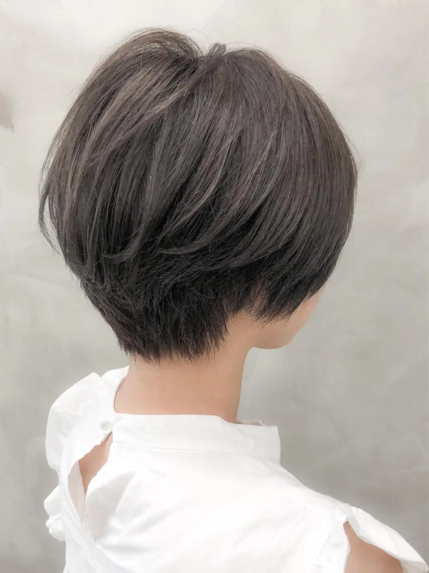 ショート カラー ハンサムショート グレージュ ショートヘア ショート・ボブ 徳竹淳一のヘアスタイル