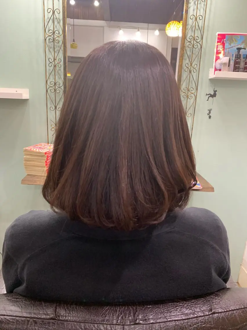 ミディアム カラー ヘアアレンジ R ri R takagiのヘアスタイル