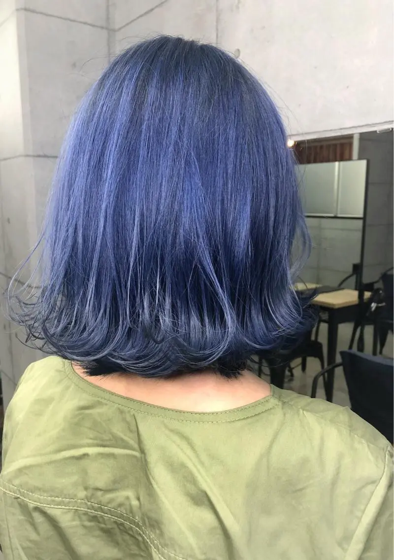 ミディアム カラー ヘアアレンジ キッズ アディクシーカラー バレイヤージュ ミストバング ベージュカラー 黒髪 カラー特化サロン Eir心斎橋のヘアスタイル