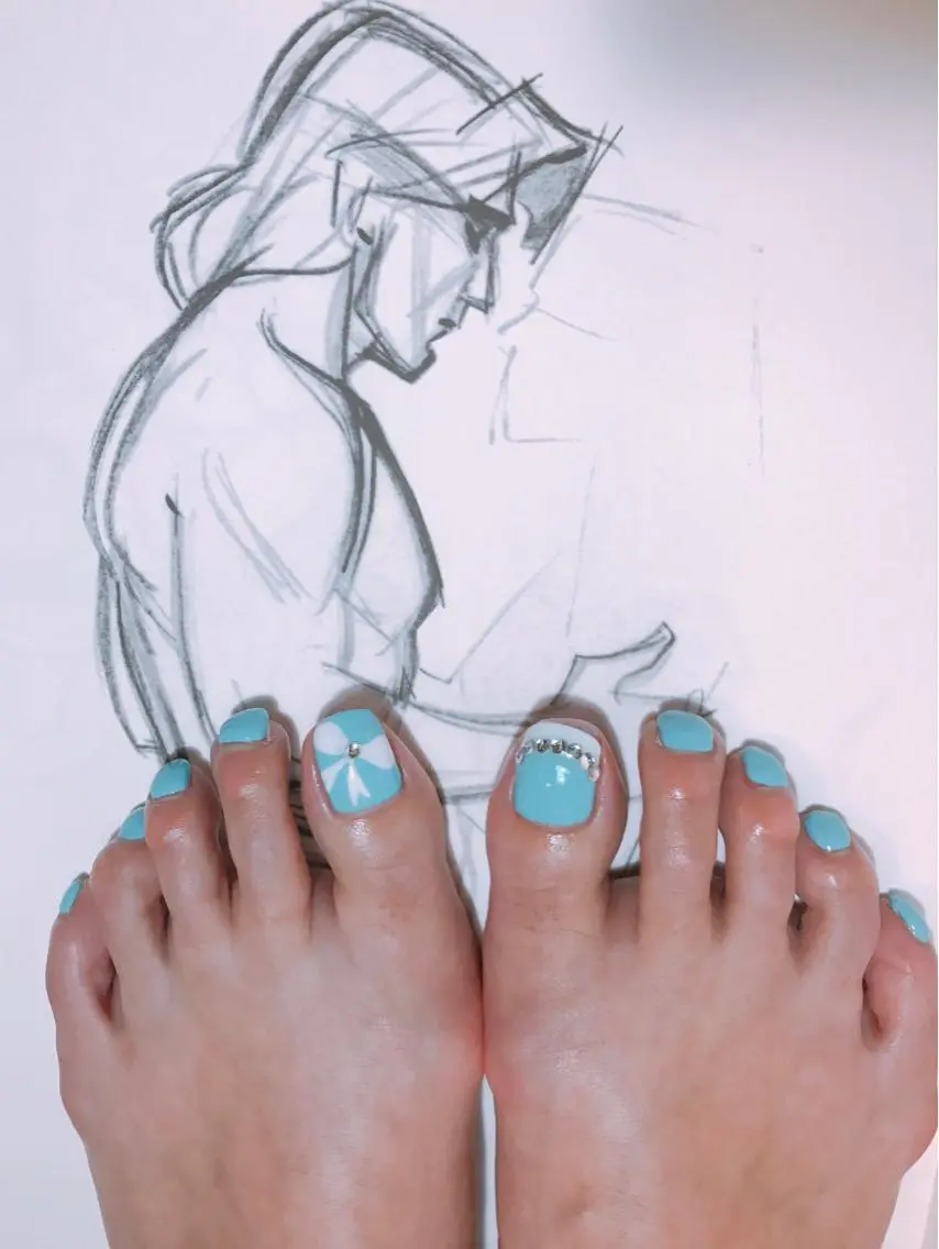 ネイル フットネイル リボン owlnail /持込みデザイン専門のネイルデザイン