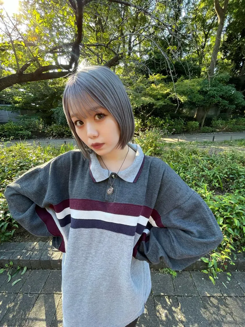 ショート カラー ハイトーンカラー ボブ ♡レイヤーカット れお♡のヘアスタイル