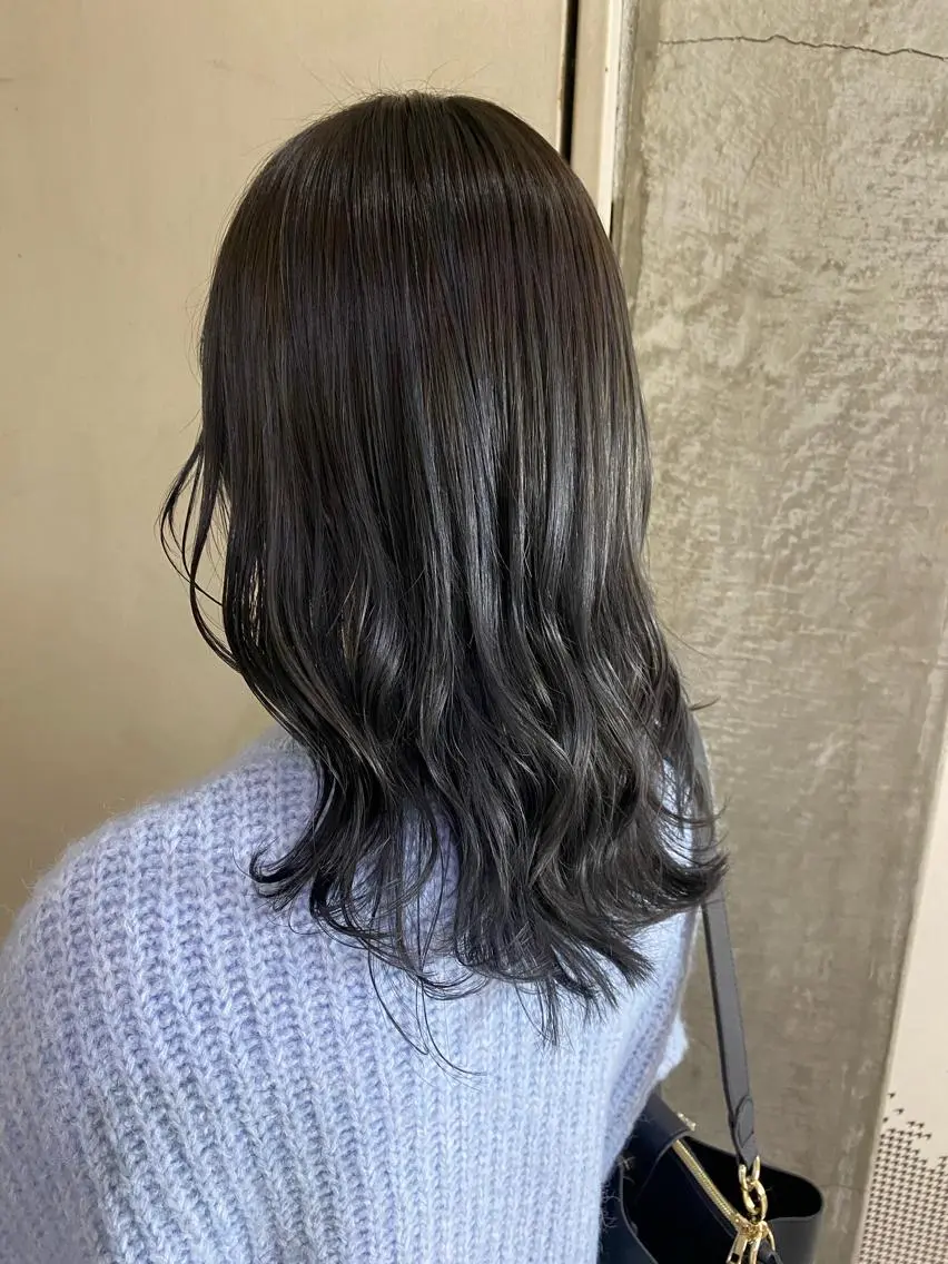 ミディアム カラー ブリーチ 透明感カラー 清村 和音のヘアスタイル