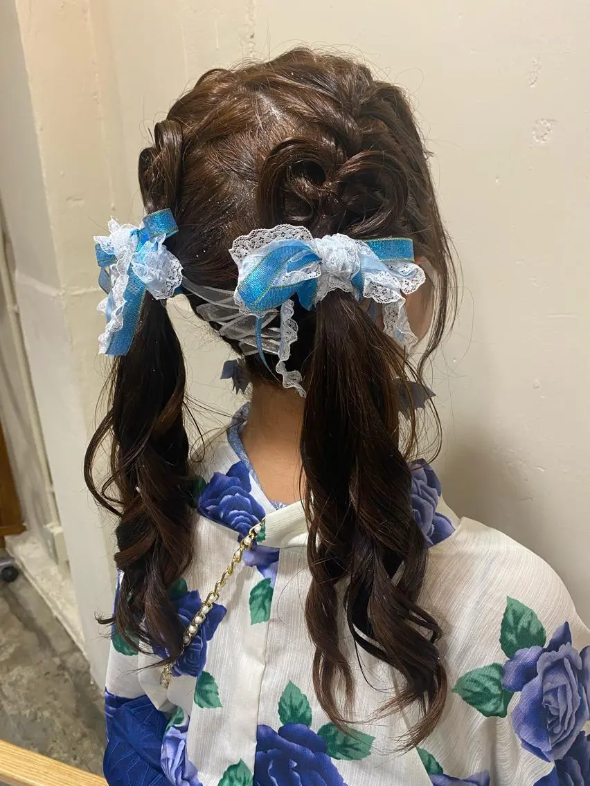 セミロング ヘアセット ZAZA YUKAのマツエク・マツパデザイン
