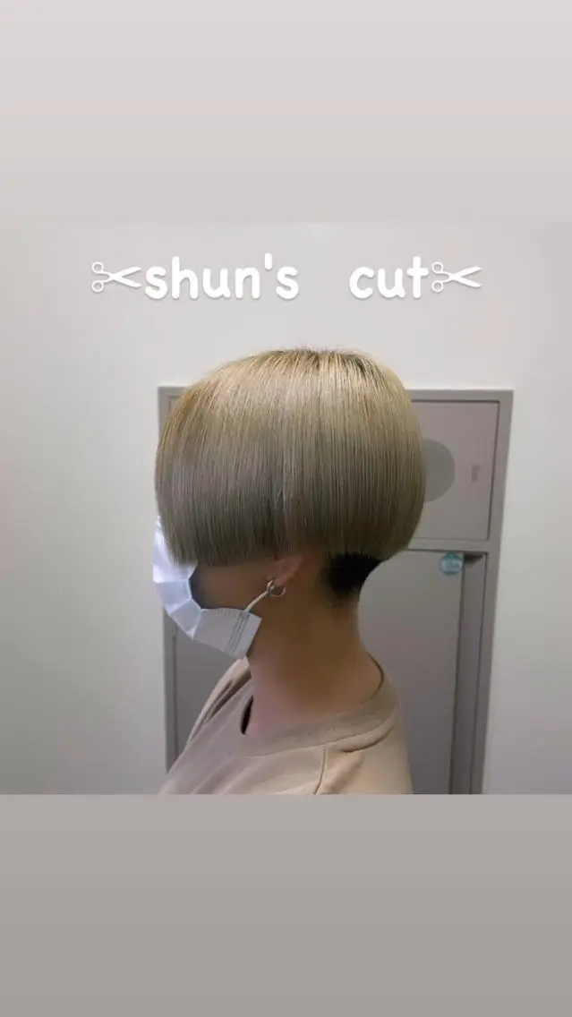 ショート カラー SHUN札幌 メンズパーマフェードのヘアスタイル