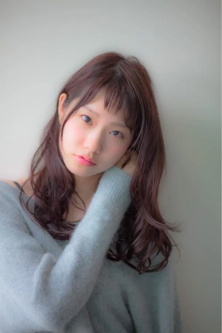 ロング カラー パーマ ピンクカラー ロング 荻野 元気のその他イメージ