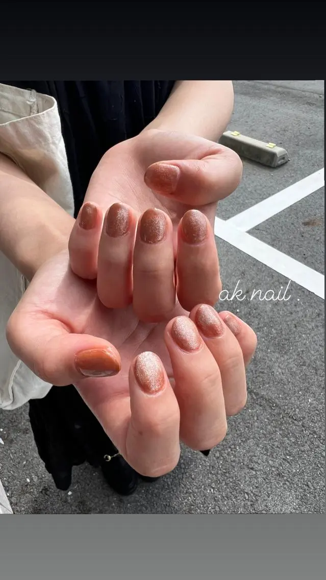 ネイル マグネットネイル ハンドネイル ak nail .のネイルデザイン