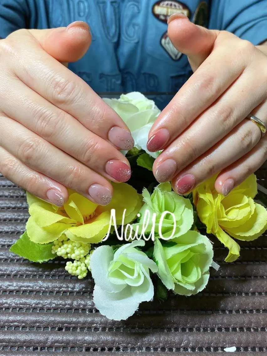 ネイル ラメ(グリッター) ラメグラデーション ハンドネイル Nail10 Kakoのネイルデザイン