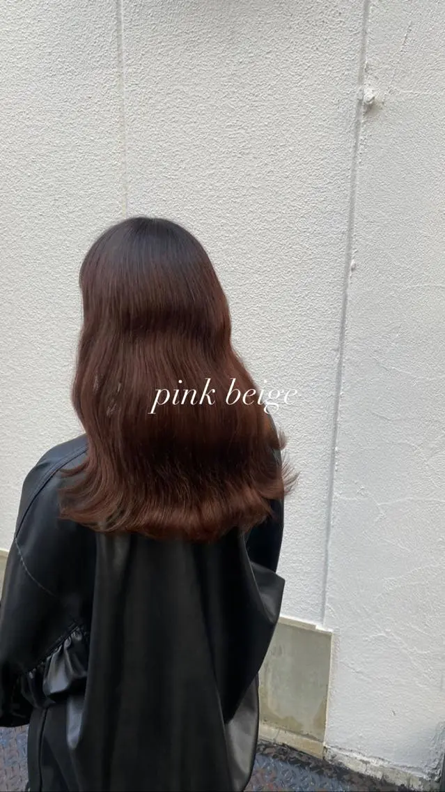 セミロング カラー ピンクカラー カット パーマ 縮毛矯正とレイヤー カット/杉村凜汰郎のヘアスタイル