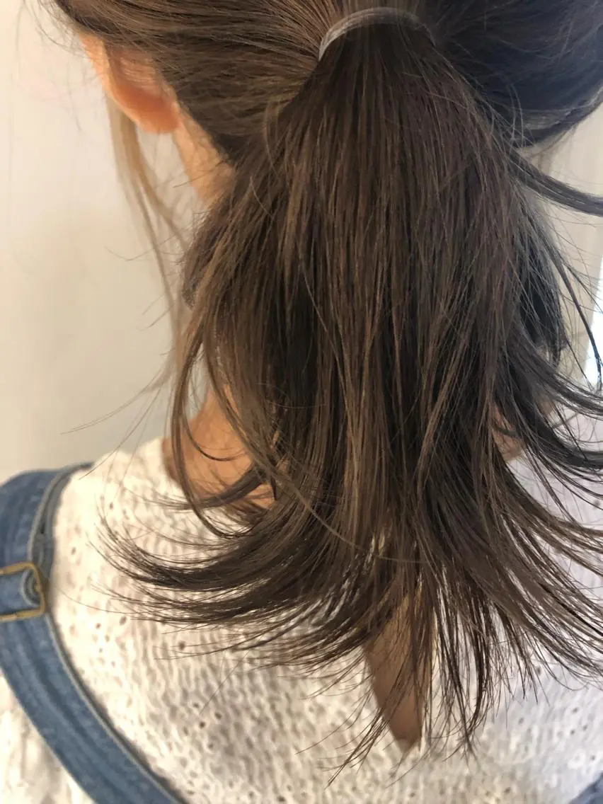 ミディアム カラー ブラウンカラー カット ヘアカラー トリートメント 韓国hair ·͜· watanabeのヘアスタイル