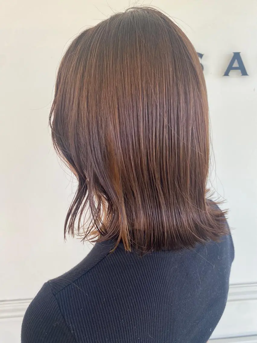 ミディアム カラー カット ヘアカラー 鹿児島 聖来のヘアスタイル
