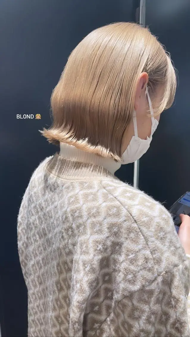 ミディアム カラー ヘアカラー トリートメント coco♡ 韓国hairのヘアスタイル