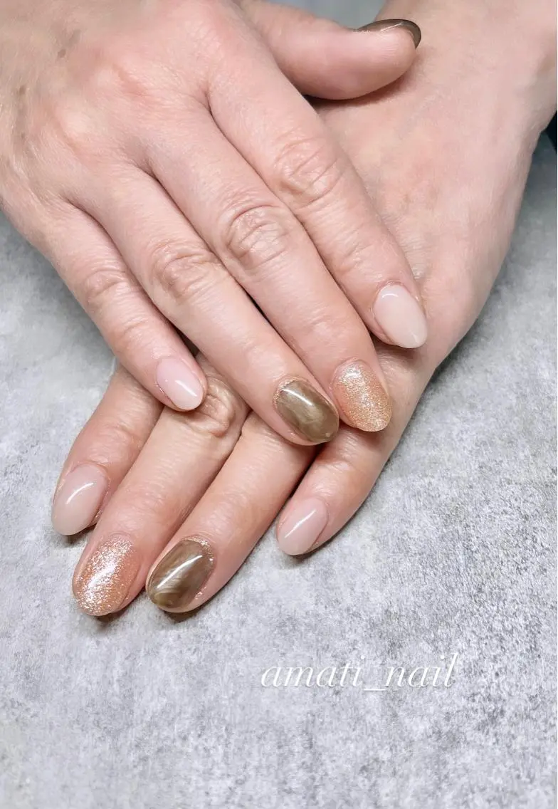 ネイル クリアネイル フットネイル ジェルネイル グラデーション マグネットネイル ハンドネイル amati_nail TAKAKOのネイルデザイン