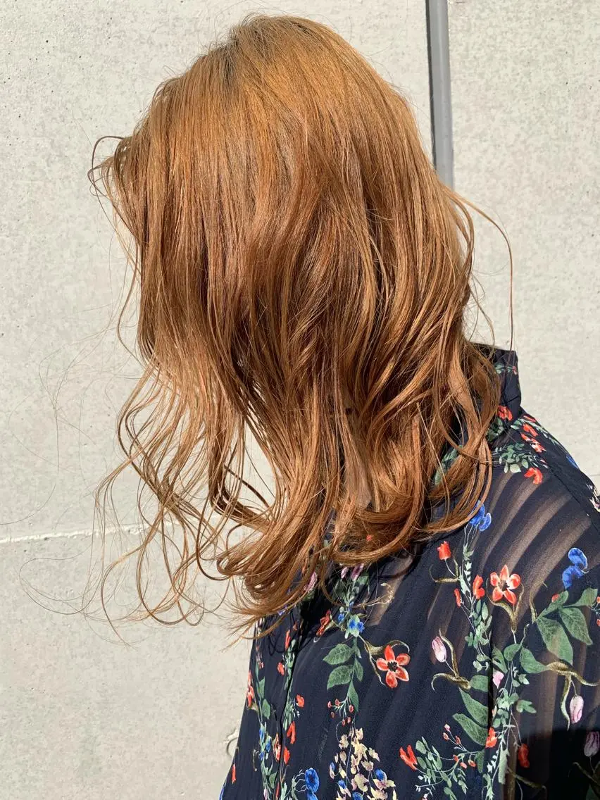 ミディアム カラー ヘアアレンジ カット ヘアセット 個性を活かす/ harunaのヘアスタイル
