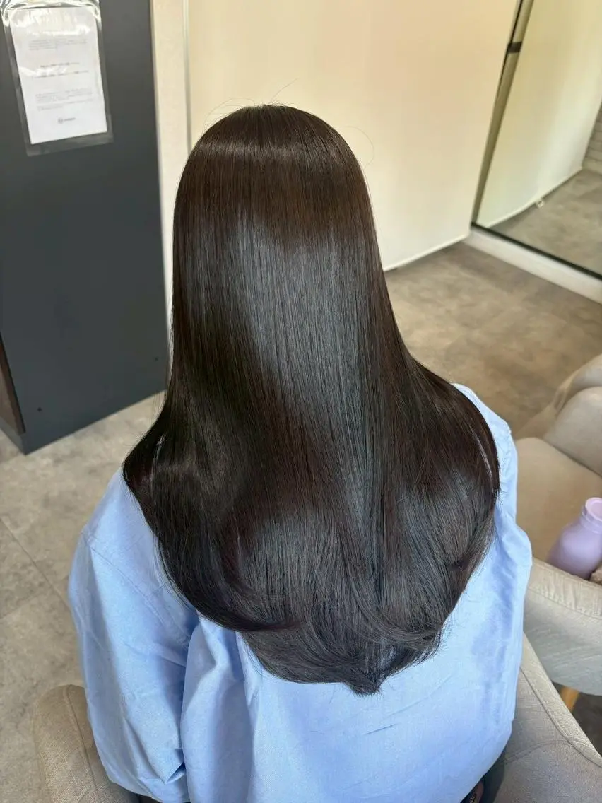 ロング カラー ショートボブ ボブ くびれヘア 顔周りカット ロング N゜jillva ナンバージルバのヘアスタイル