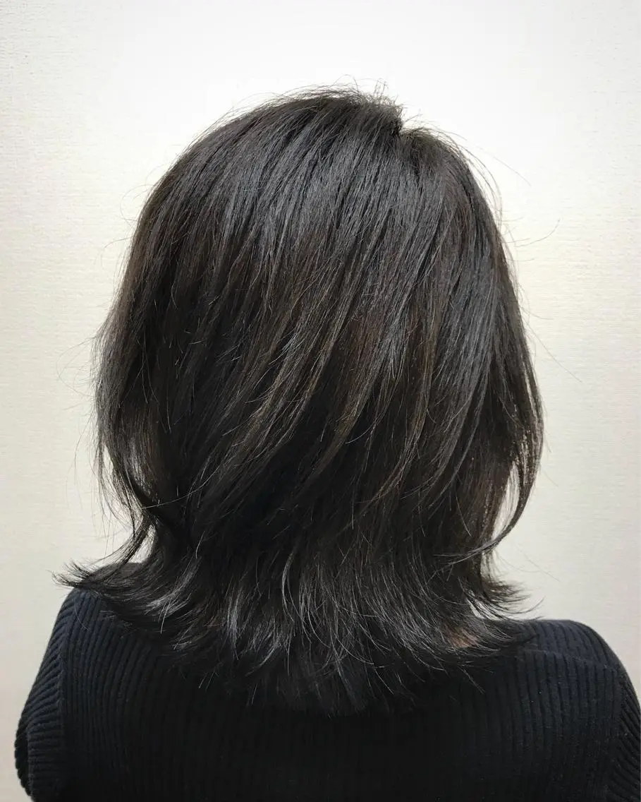 ミディアム カラー カット ヘアカラー トリートメント 吉森 満俊のヘアスタイル