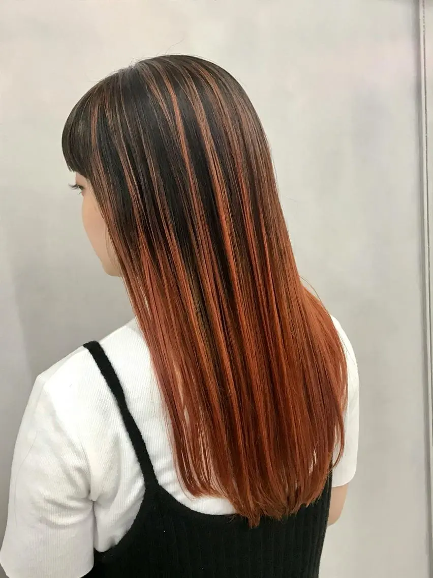 ロング カラー 縮毛&髪質改善 TAIGAのヘアスタイル