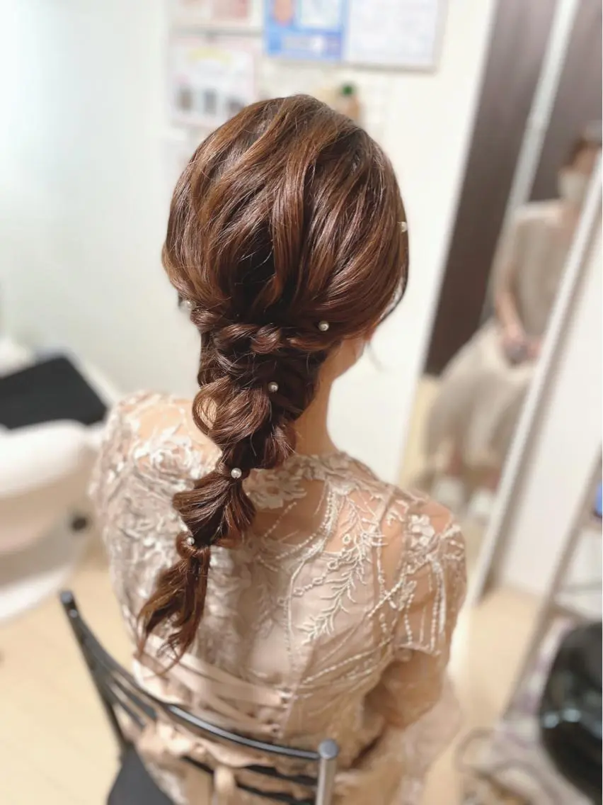 ヘアアレンジ 結婚式・ブライダル イーチブライト EachBrightのヘアスタイル