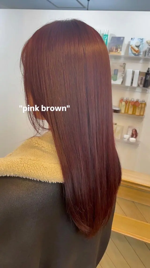 カラー ベージュカラー ブラウンカラー ピンクカラー 髪質改善init. りこのヘアスタイル