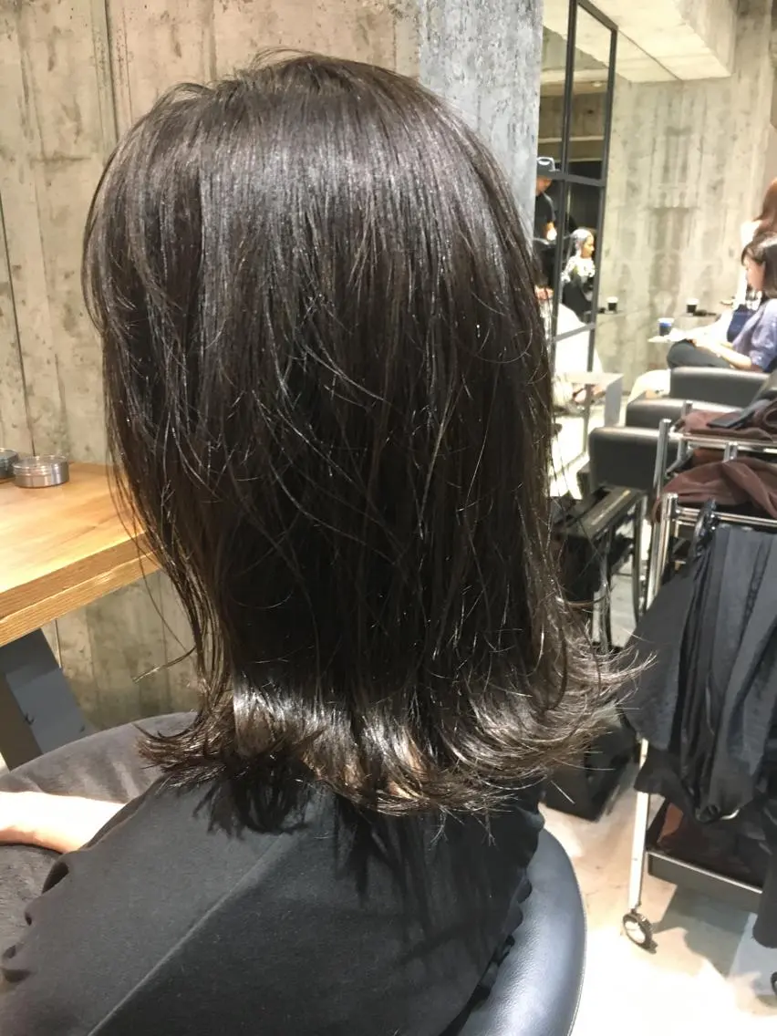 ミディアム カラー カット ヘアカラー トリートメント 髪質改善ULTOWA ✨松井 美幸のヘアスタイル