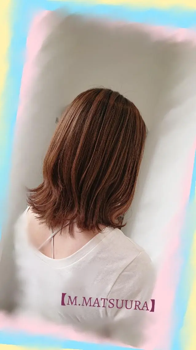 ミディアム 外ハネヘア 松浦 美和【miwa】のヘアスタイル