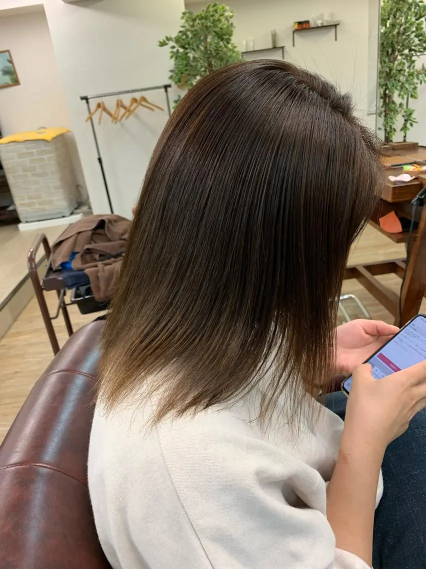 ミディアム カラー パーマ カット ヘアカラー トリートメント 🌟ayame🌟 小野寺諒のヘアスタイル