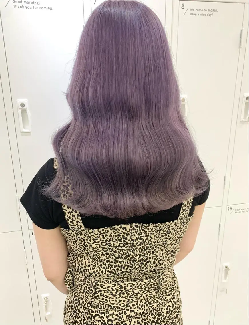 セミロング カラー ラベンダーカラー カット ヘアカラー トリートメント 樫原裕二/レイヤー カット/透明感カラーのヘアスタイル