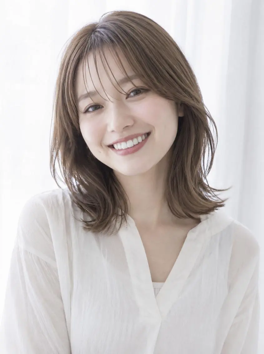 ミディアム カット ヘアカラー an・rata/ プチプラ/和歌山市駅のヘアスタイル