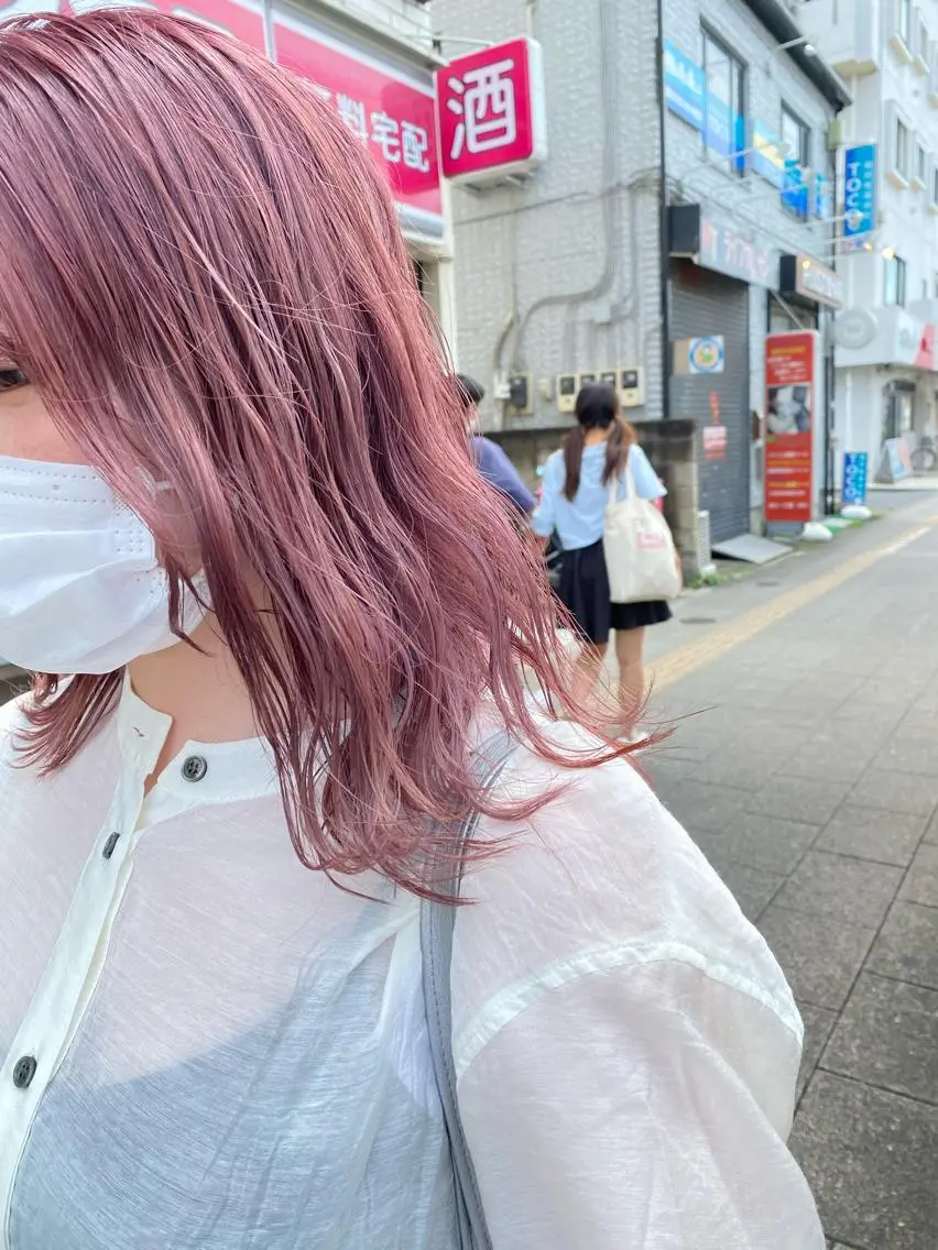 ミディアム カラー ブリーチ カット ヘアカラー ヨシダ トオルのヘアスタイル