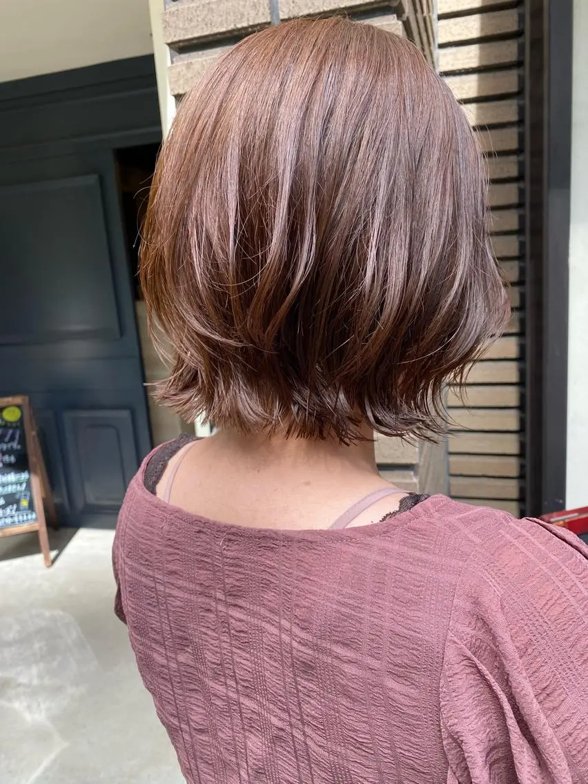 ショート カラー ヘアアレンジ レイヤーカット 、 、のヘアスタイル