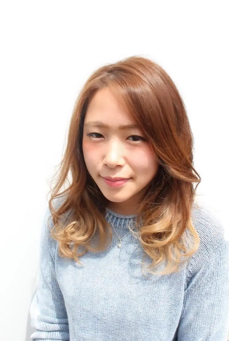 セミロング パーマ セミロングパーマ デジタルパーマ 田口 信雄のヘアスタイル
