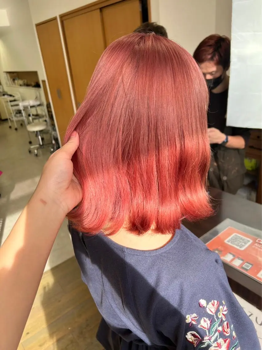 ミディアム カラー ブリーチカラー🫧 森　凪沙のヘアスタイル