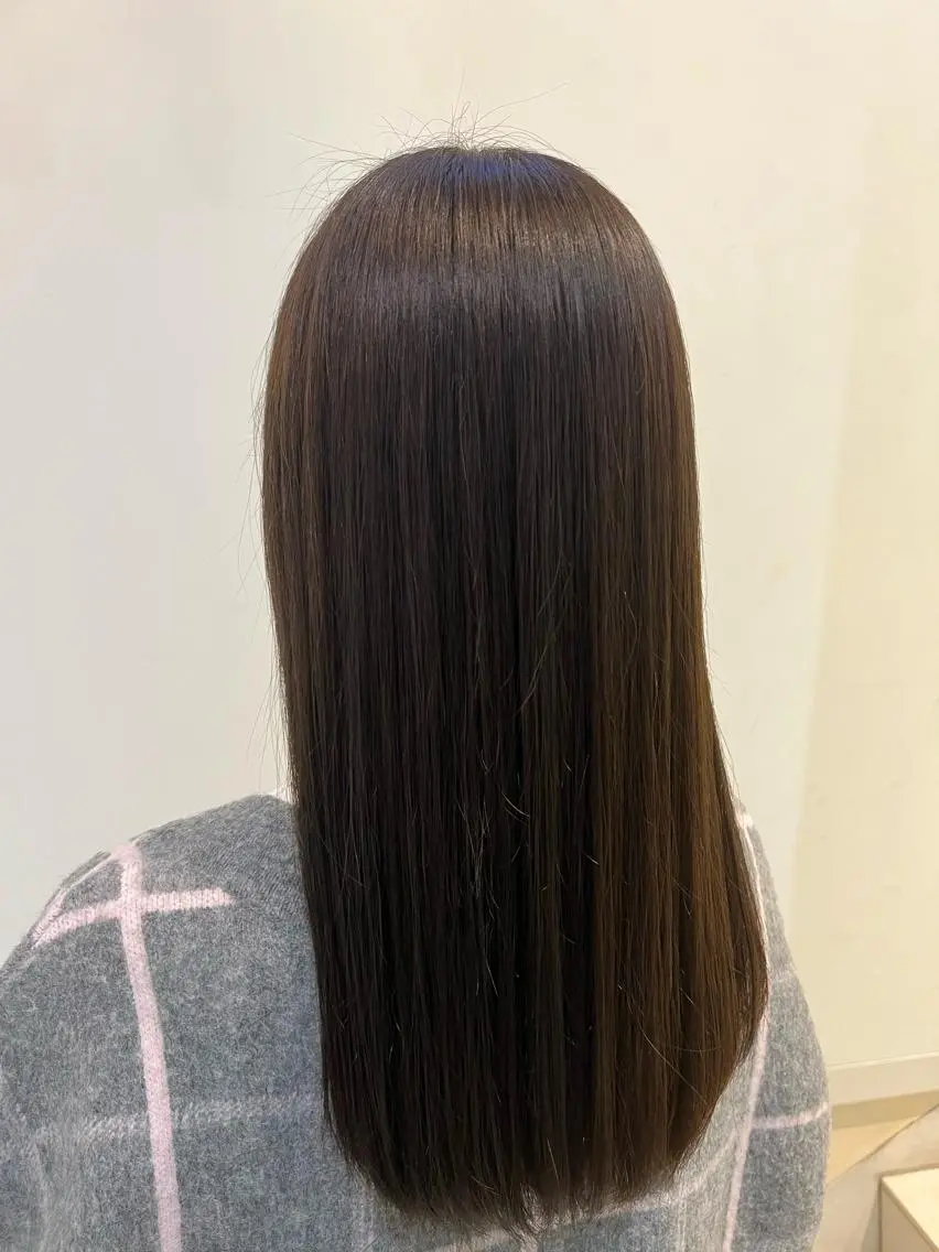 ロング カラー ブリーチしない暖色 カラー🥀杉 優菜のヘアスタイル