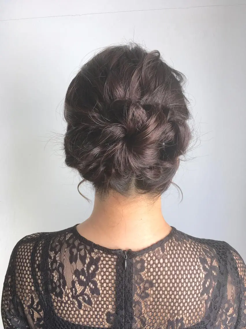セミロング ヘアアレンジ ヘアセット yoshi ☆のヘアスタイル