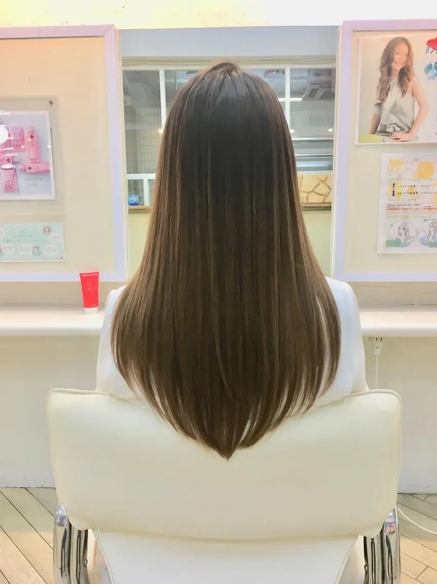 ロング 縮毛矯正 縮毛矯正 ヘアーカスタム福原 縮毛矯正/髪質改善のヘアスタイル