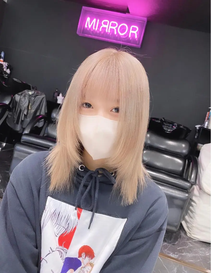 ミディアム カラー ヘアアレンジ メンズ キッズ マツエク・マツパ ブリーチの髪様 MASATOのヘアスタイル