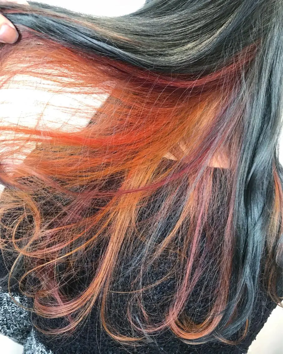 カラー ネイビーカラー ユニコーンカラー 新宿駅近♡個室 ♡関口三都季🌜のヘアスタイル