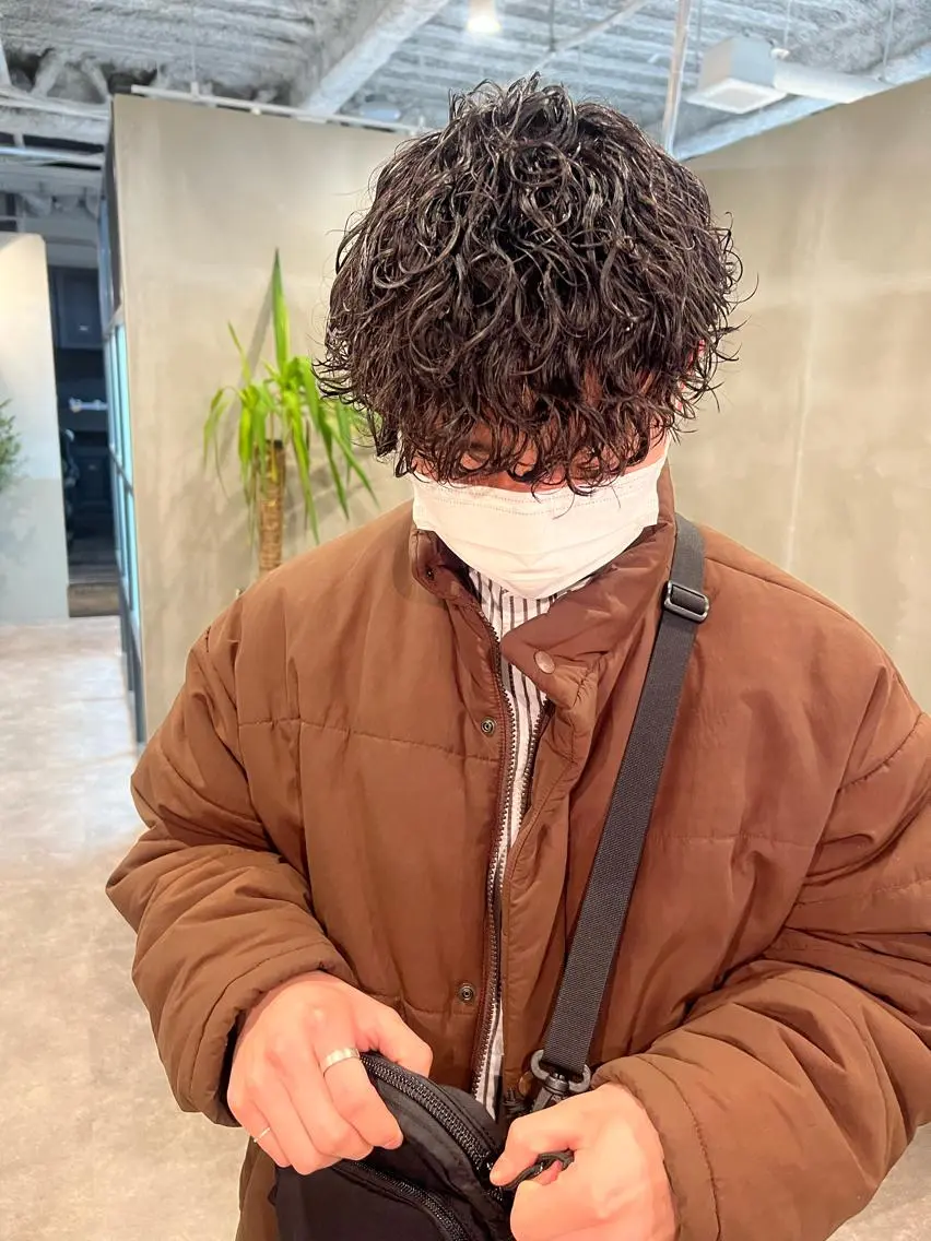 ショート パーマ メンズ カット パーマ 【S.BROOM】 店長　西川徹のヘアスタイル